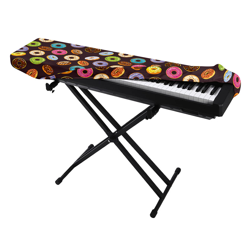 Colorful Donut Pattern Print Piano Keyboard Cover