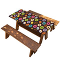 Colorful Donut Pattern Print Picnic Table Cover