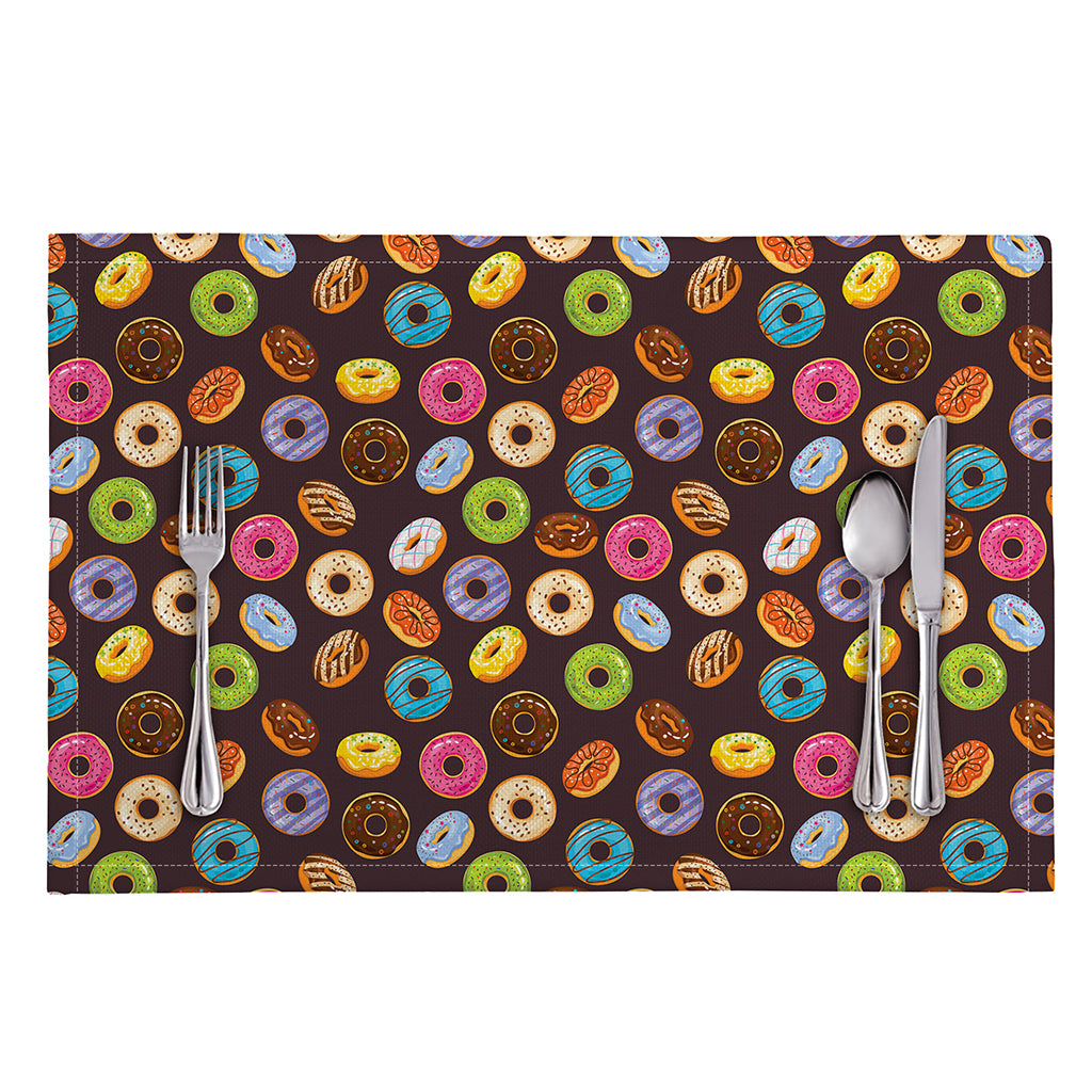 Colorful Donut Pattern Print Placemat