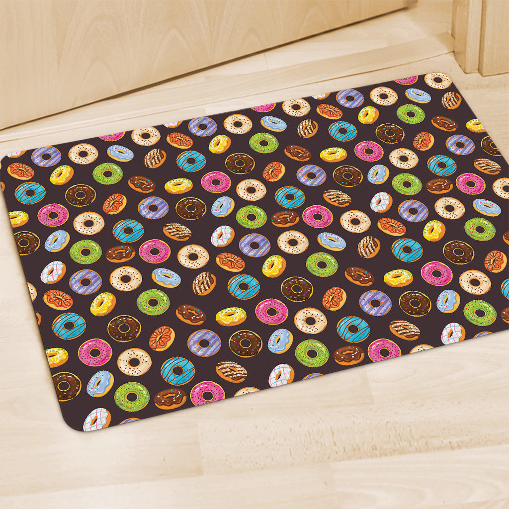 Colorful Donut Pattern Print Polyester Doormat