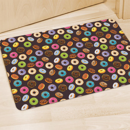 Colorful Donut Pattern Print Polyester Doormat
