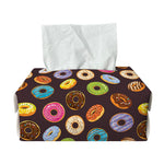 Colorful Donut Pattern Print Rectangle Tissue Box Cover