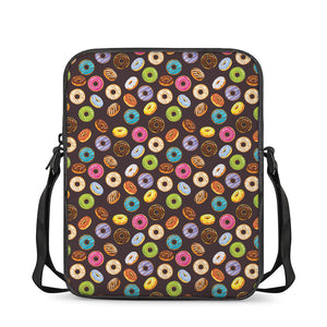 Colorful Donut Pattern Print Rectangular Crossbody Bag