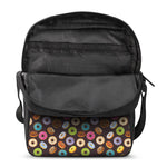 Colorful Donut Pattern Print Rectangular Crossbody Bag