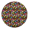 Colorful Donut Pattern Print Round Blanket