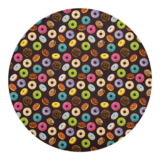 Colorful Donut Pattern Print Round Blanket