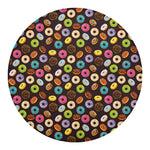 Colorful Donut Pattern Print Round Blanket