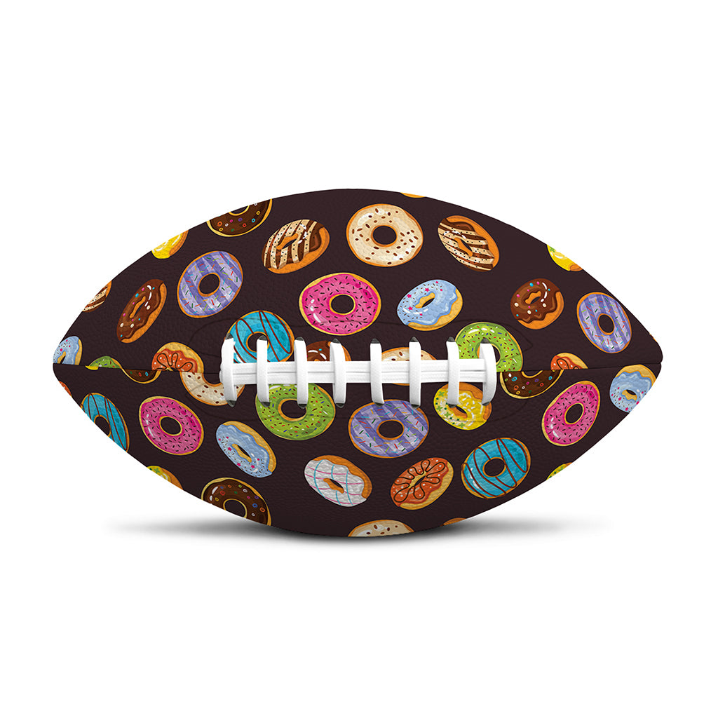 Colorful Donut Pattern Print Rugby Ball