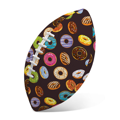 Colorful Donut Pattern Print Rugby Ball