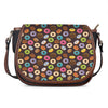 Colorful Donut Pattern Print Saddle Bag