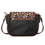 Colorful Donut Pattern Print Saddle Bag