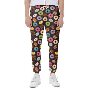 Colorful Donut Pattern Print Scuba Joggers