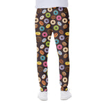 Colorful Donut Pattern Print Scuba Joggers