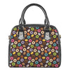 Colorful Donut Pattern Print Shoulder Handbag