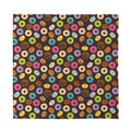 Colorful Donut Pattern Print Silk Bandana