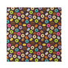 Colorful Donut Pattern Print Silk Bandana