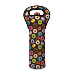 Colorful Donut Pattern Print Single Neoprene Wine Tote
