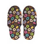 Colorful Donut Pattern Print Slippers