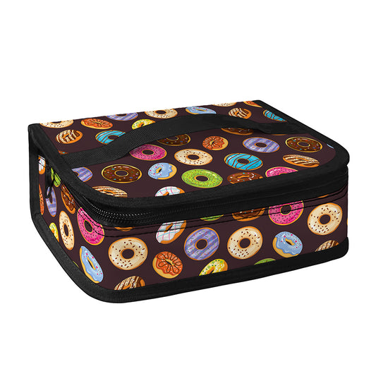 Colorful Donut Pattern Print Small Lunch Bag