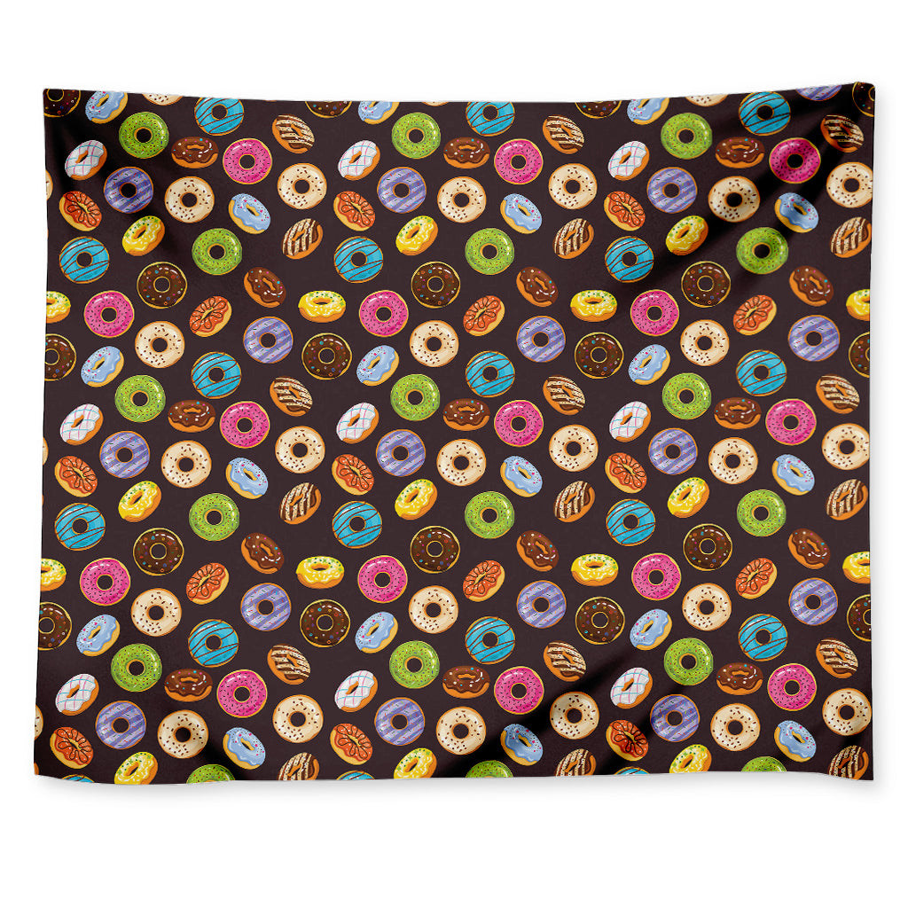 Colorful Donut Pattern Print Tapestry