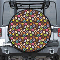 Colorful Donut Pattern Print Tire Cover