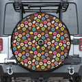 Colorful Donut Pattern Print Tire Cover With Camera Hole