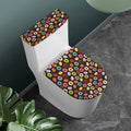 Colorful Donut Pattern Print Toilet Lid And Tank Cover Set