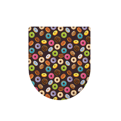 Colorful Donut Pattern Print Toilet Lid Cover