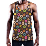 Colorful Donut Pattern Print Training Tank Top
