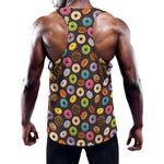 Colorful Donut Pattern Print Training Tank Top