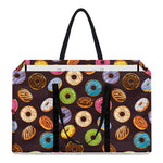 Colorful Donut Pattern Print Utility Tote Bag