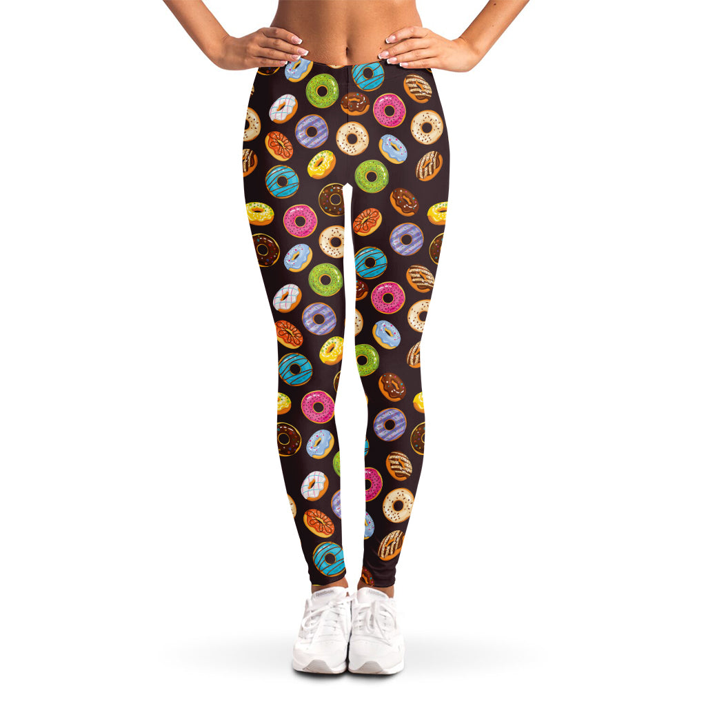 Colorful Donut Pattern Print Women's Leggings