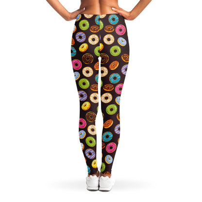 Colorful Donut Pattern Print Women's Leggings