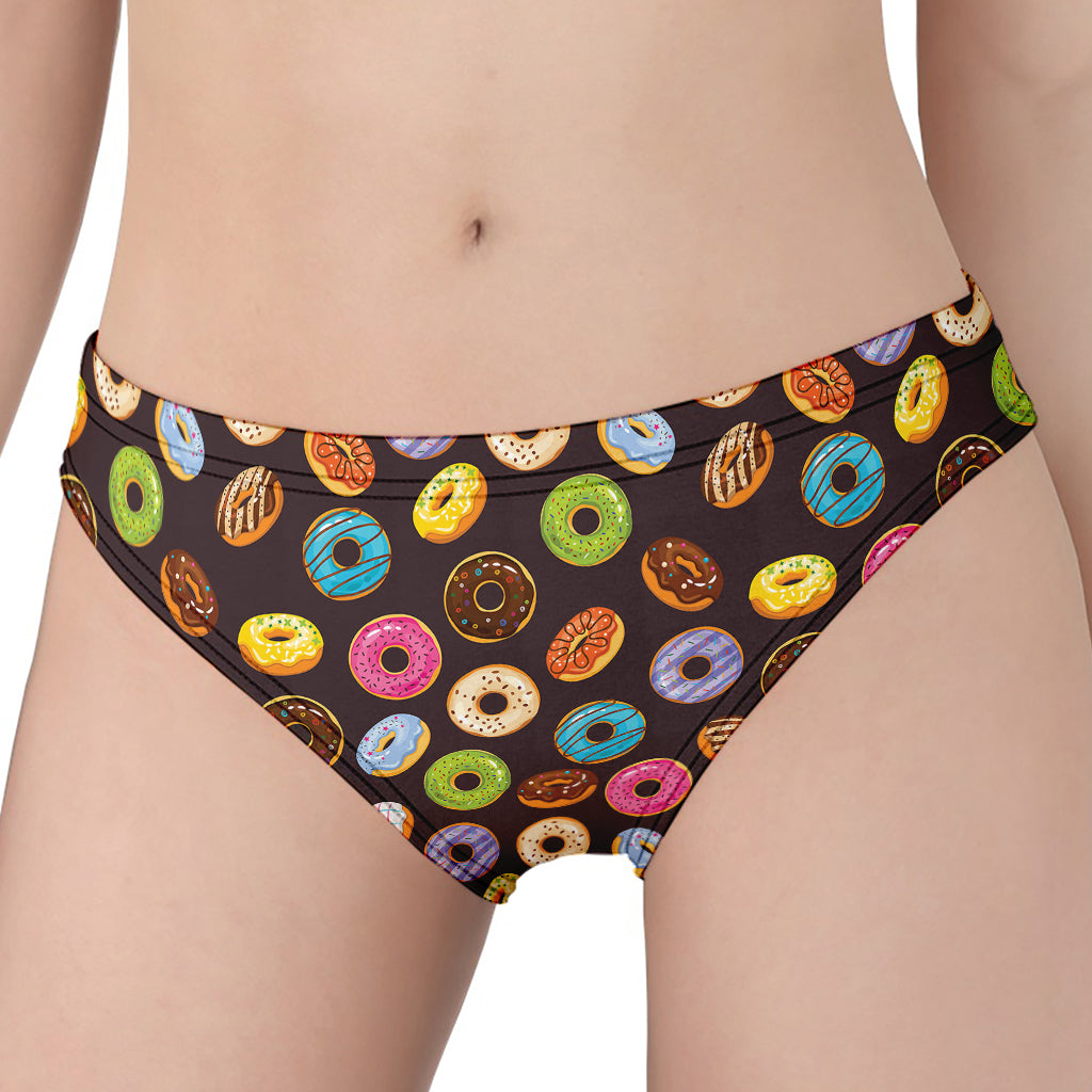 Colorful Donut Pattern Print Women's Panties