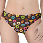 Colorful Donut Pattern Print Women's Thong