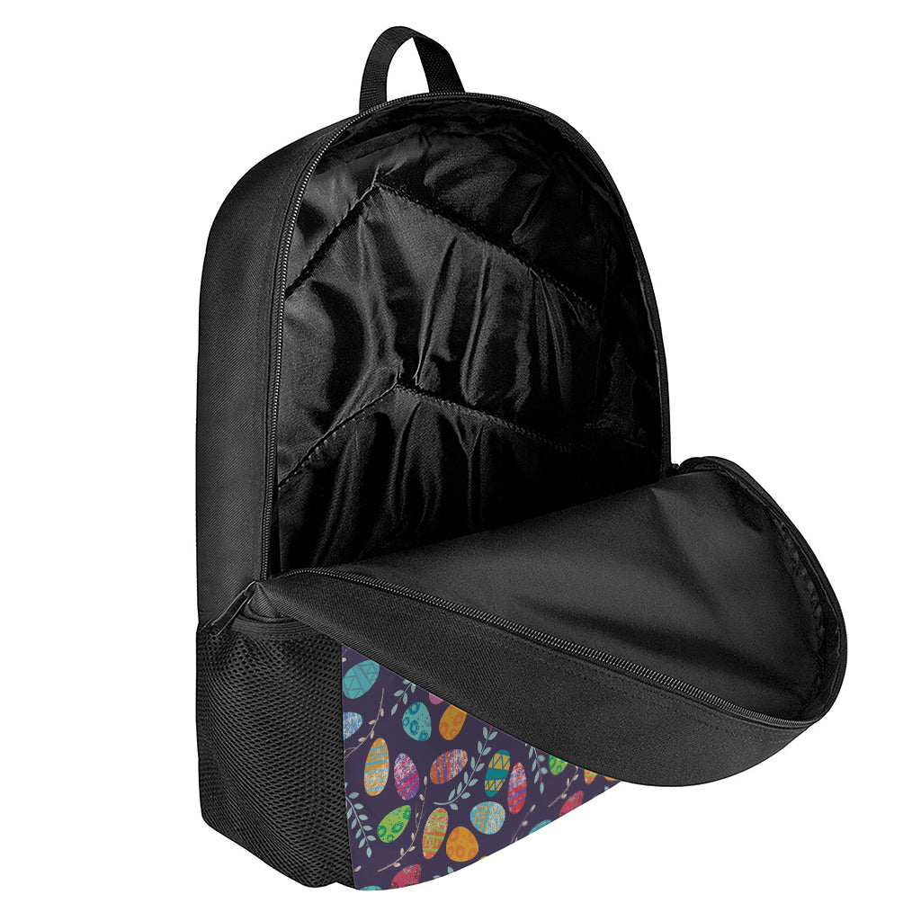Colorful Easter Eggs Pattern Print 17 Inch Backpack