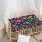 Colorful Easter Eggs Pattern Print Baby Crib Sheet