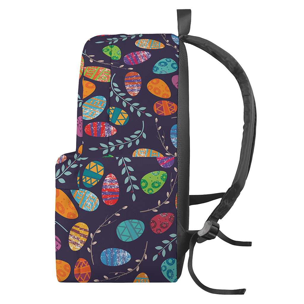 Colorful Easter Eggs Pattern Print Backpack