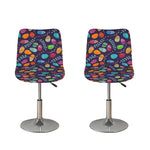 Colorful Easter Eggs Pattern Print Bar Stool Covers