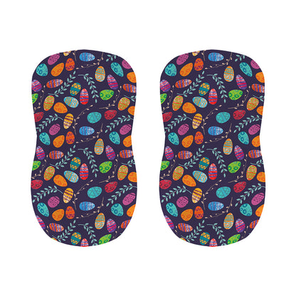 Colorful Easter Eggs Pattern Print Bar Stool Covers