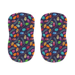 Colorful Easter Eggs Pattern Print Bar Stool Covers