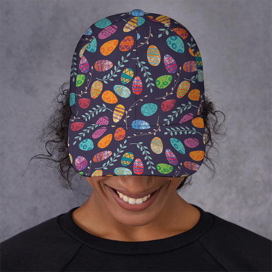 Colorful Easter Eggs Pattern Print Baseball Cap