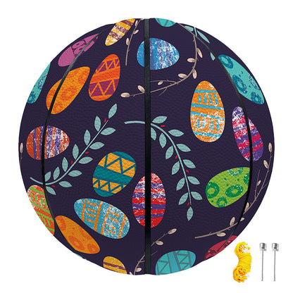 Colorful Easter Eggs Pattern Print Basketball