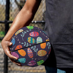Colorful Easter Eggs Pattern Print Basketball
