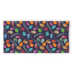 Colorful Easter Eggs Pattern Print Beach Towel
