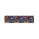Colorful Easter Eggs Pattern Print Bed Runner