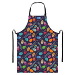 Colorful Easter Eggs Pattern Print Bib Apron With Pocket