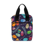Colorful Easter Eggs Pattern Print Bible Tote Bag