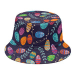 Colorful Easter Eggs Pattern Print Bucket Hat