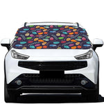 Colorful Easter Eggs Pattern Print Car Windshield Snow Cover